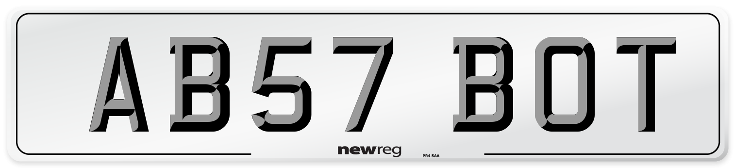 AB57 BOT Number Plate from New Reg